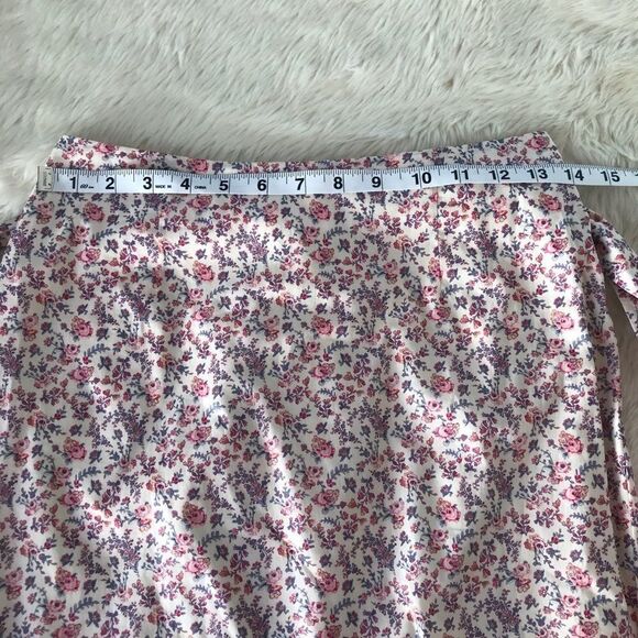 ANTONIO MELANI Floral Print‎ Pencil Skirt Tie Belt Cotton Pink Cream Size 2 NWOT - Picture 7 of 11